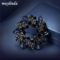 muylinda Girls Crystal Bauhinia Flower Brooches Women Banquet Costume Brooch Pin Jewelry Clothes Accessories Jewelry