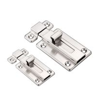 【LZ】❄✼●  1PCS Stainless Steel Double-ended Door Bolts Sliding Lock Barrel Bolt Automatic Spring Latch Safety Lock Door Hardware