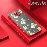 Chenyyka เคสโทรศัพท์ปลอกสำหรับ Samsung กาแลคซี2016 A5 2016ลายการ์ตูนไดโนเสาร์แฟชั่นแบบบางฝ้าแข็งขอบสี่เหลี่ยมด้านข้างปลอกซิลิโคนเคสกันกระแทกป้องกันเลนส์กล้องคลุมทั้งหมด