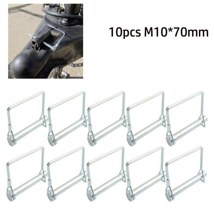 Safety Pin Lock Hitch Pin Lock Lock Pin M10*70mm Metal Square Shape