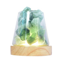 Table Crystal Salt Rock Lamp with Aromatherapy USB Rechargeable Air Diffuser Sleeping Night Light Essential Oil Diffuser Light