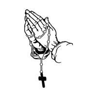 【CW】 Car Sticker Personality Rosary Christ Prayer Gesture Styling Window Glass Motorcycle Vinyl Decal Decoration