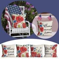 【hot】☄♀✌ 1PCS Fourth Of July Pillowcase 45 X 45cm Independence Day Patriotic Throw Pillowcases