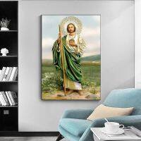 Saint Jude Tadeo ภาพวาดผ้าใบ Wall Art Home Decor