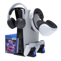 Stand Cooling Fan Accessories Kit Compatible W/ for PS5 Vertical Stand Controller Charging Gamepad Station Game Earphone Hook