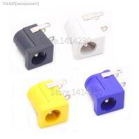 ◐△ Hot Sales DC-005 Black White Yellow and Purple DC Power Jack Socket Connector DC005 5.5x2.1mm 5.5x2.5 2.1socket Round the needle