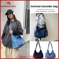 [Arrive 1-3 Days]Japanese Harajuku Shoulder Bags Retro Denim Messenger Large Capacity Handbags