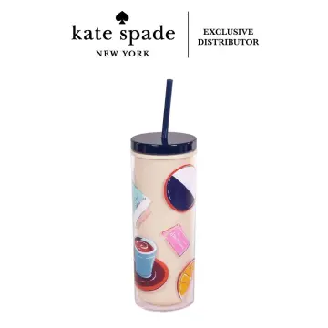 kate spade, Dining, Nwt Kate Spade Polkadot Small Tumbler With Straw