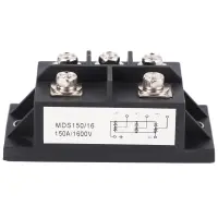 MDS150A 3-Phase Diode Bridge Rectifier 150A Amp 1600V Copper 150 Celsius 80X40X33Mm Metal Case Diode Bridge Control