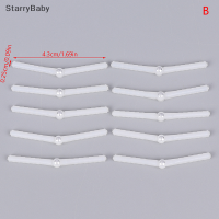 StarryBaby 10ชิ้นเส้นผ่าศูนย์กลาง2.5มม. 4.5มม. บานพับขาพลาสติกสำหรับเครื่องบินรุ่นเครื่องบิน RC อุปกรณ์เสริมโมเดลเครื่องบิน