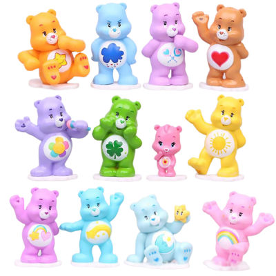 12pcs Colorful Animal Bear Character Toy PlastIc Miniature Toy Set Cake ToppersPlastIc Miniature Toy SetColorfulColorful Animal Bear Character Toy12pcsCake Toppers Car Decorations Ornaments