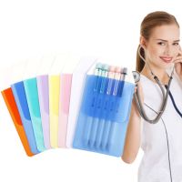 hot！【DT】❆◆✻  Anti Pens Ink Leakage for Doctor Lab Coat Scrubs Protector Soild Color Holder Organizer