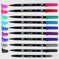 Japan Tombow ABT Dual Water Brush pen &amp; Fine Tip Pen Professional Calligraphy Art Marker Pen For School Student Art supplies