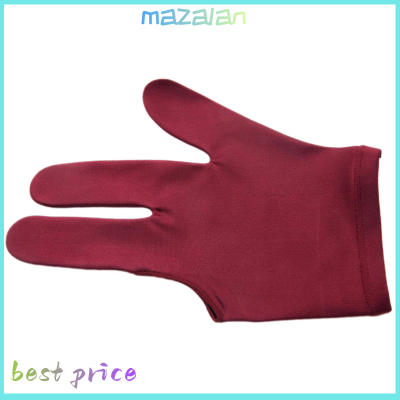 mazalan มืออาชีพ3นิ้วถุงมือบิลเลียดไนลอนพูลคิวนักกีฬาถุงมือสนุ๊กเกอร์