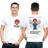 เสื้อยืด Unisex คุณภาพดี   (S-5XL) cotton 100%  เสื้อยืด Super Mario เสื้อยืด 2021 ฤดูร้อนใหม่เกมการ์ตูน Mario ผู้ชายและผู้หญิงเกาหลีรุ่นหลวมผ้าฝ้ายแขนสั้น tide