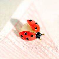 【Fashion house]Morkopela แฟชั่น Ladybug Enamel Pin Rhinestone แมลง Bug เข็มกลัดขนาดเล็กเข็มกลัด Broach ผู้หญิงผู้ชายเครื่องประดับผ้าพันคอคลิป