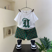 Boys Summer Short Sleeve Suit 2023 New Baby Summer Western Style Fashion Clothes Childrens Ruan Shuai Fried Street Childrens Clothing