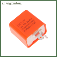 Zhangxiuhua รีเลย์ไฟกะพริบ LED 2ขา,รีเลย์ตัวบอกความถี่ไฟหรี่รถยนต์ปรับความถี่ได้12V สำหรับอุปกรณ์มอเตอร์ไซค์