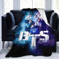 JUHY 2023 star Army BTS Fan Art Super Soft Lightweight Warm Flannel Sofa Plush Blanket Suitable for