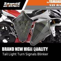 ☌♕อุปกรณ์เสริมรถจักรยานยนต์สัญญาณไฟเลี้ยวไฟท้ายสำหรับ YAMAHA YZF R1 YZFR1 07-08 XP TMAX 530 XP530 T-MAX530ไฟเบรคกะพริบ13-16