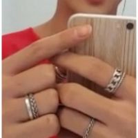 BTS bt21 Kim Tae hyung แหวนนิ้วแฟชั่น