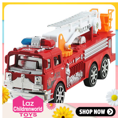 Childrenworld Simulation Red Ladder Truck Firetruck Toy Educational Vehicle Model for Kids Boys Car Toy