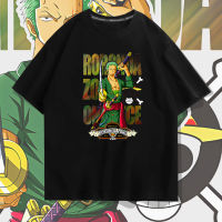 เสื้อทีเชิ้ตแขนสั้นผ้าคอตตอนยี่ห้อ Roronoa Zoro,เสื้อทรงหลวมแขนครึ่ง0000หนึ่งชิ้นสำหรับผู้ชายและผู้หญิง