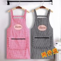 【hot sale】ﺴ✒ D13 Pure Cotton Apron With Zipper Linen Cute Men Women Household Protective clothes Workwear Kitchen Overalls Hotel Adult work