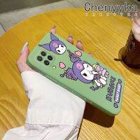 Chenyyyka เคสปลอกสำหรับ Samsung M22 4G A22ลายการ์ตูนน่ารักเคสโทรศัพท์ลายขอบซิลิโคนนิ่มของแท้แฟชั่นดีไซน์ใหม่คลุมทั้งหมดเคสกันกระแทกป้องกันเลนส์กล้อง