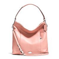 กระเป๋าสะพาย COACH แท้ หนังแท้ หนังนิ่ม ทรงสวย มีสายยาว ใช้งานง่าย COACH 34511 NORTH SOUTH ISABELLE SHOULDER BAG IN PEBBLE LEATHER Blush