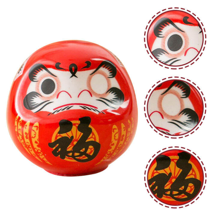 LEDMOMO Porch Dharma Egg Ornament Sculpture Ceramics Japanese Figurine