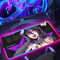 ✙ Anime Sexy Girl Mice Mat Gamer Soft RGB Mousepad XXL Lighting Locking Edge Large Mouse Pad With LED Cartoon Gaming Keyboard Mats