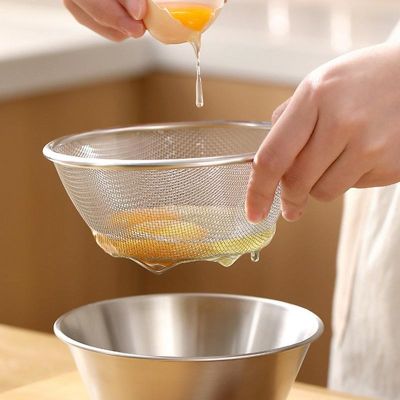 【CC】▥  Rice Washing Bowl Vegetable Fruit Sieve Drain Basket Food Beans Filter Strainer Pasta Colander