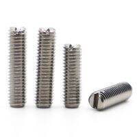 GB73 DIN551 Stainless Steel Slotted Head Flat Point End Headless Grub Bolt Set Screw M1.2 M1.4 M1.6 M2 M2.5 M3 M4 M5 M6 M8 M10