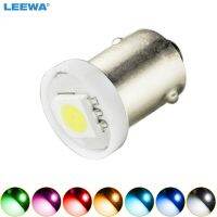 LEEWA 50pcs DC12V Car BA9S T4W 1895 5050 1SMD 1LED Lamp Car LED Light Bulbs Reading Light 7-Color CA4808