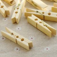 20pcs/pack Bamboo Wood Clothes Pegs Socks Bed Sheet Towel Wind-Proof Pins Clips Household Clothespins