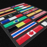 3D Reflective National Flag Sticker Motorcycle Accessories Car Decal British Italy USA France Russia Spain Brazil Germany Chile Decals  Emblems