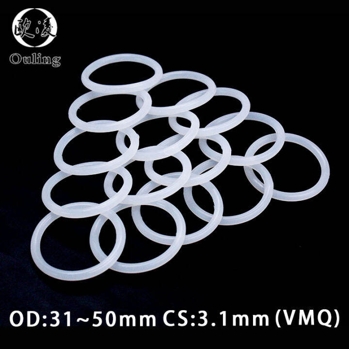 5 PCS / Lot VMQ Ring Silicone Rubber Oring CS 3.1mm Thickness OD 31/32