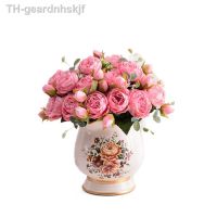 【hot】✇  1 Bouquet Artificial Flowers 9 Heads Wedding Decoration Holding Small