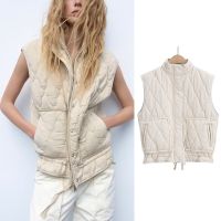 ✚✧ ZR Womens 2023 and Sleeveless Woman Y2k Streetwear Warm Thick Waistcoat New In Outwear