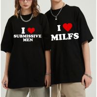 เสื้อยืดคู่รักเซลสำหรับผู้ชายและผู้หญิงฉันรักเสื้อยืดชาย Milfs MODE Korea ฉันรักคนรักหญิงคนรักชายวินเทจโกธิค Unisex เสื้อยืด Y2k 90S