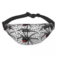 Fashion Spider In Web Fanny Pack for Traveling Women Men Animal Print Sling Crossbody Waist Bag Phone Money Pouch