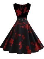 【CW】☇┇  Dresses Floral 50s 60s Robe Rockabilly Pinup Vestidos Day