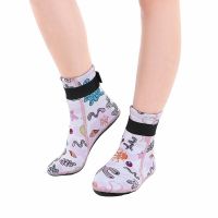 Spot parcel post Childrens Diving Socks High-Top Beach Shoes Aqua Socks Scratch-Resistant Non-Slip Warm Thermal Insulation and Sun Protection Snorkeling Wading Shoes Swimming