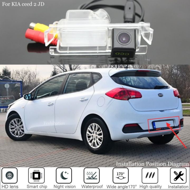 กล้องมองหลังสำหรับจอดรถถอยหลังสำหรับ-kia-ceed-2-jd-2012-2018-3d-แฮทช์แบคกล้องวงจรปิดกลางคืนกล้องป้ายทะเบียนรถสำรองข้อมูลกล้อง