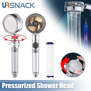 Bathroom Shower Head Set 360 Degree Turbo Fand Rainfall High