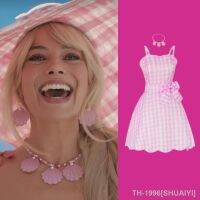 SHUAIYI ภาพยนตร์ vestido de คอสเพลย์ feminino โดย Margot Robbie laço rosa fantasias Halloween novo 2023