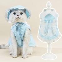 1 Set Beauty Cat Skirt Button Closure Pet Dress Bowknot Cosplay Cute Cat Dog Dress Maid Outfit with Hat Dresses