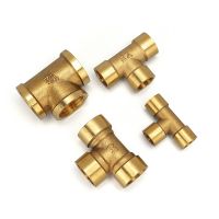 Tee Type Brass Pipe Fitting Adapter Coupler Connector For Water Fuel Gas 1/8 quot; 1/4 quot; 3/8 quot; 1/2 quot; 3/4 quot; 1 quot;BSP Female Thread 3 Way