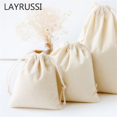 hot【DT】 LAYRUSSI Large Cotton Drawstring Storage Shopping Organizer Folding Sacks